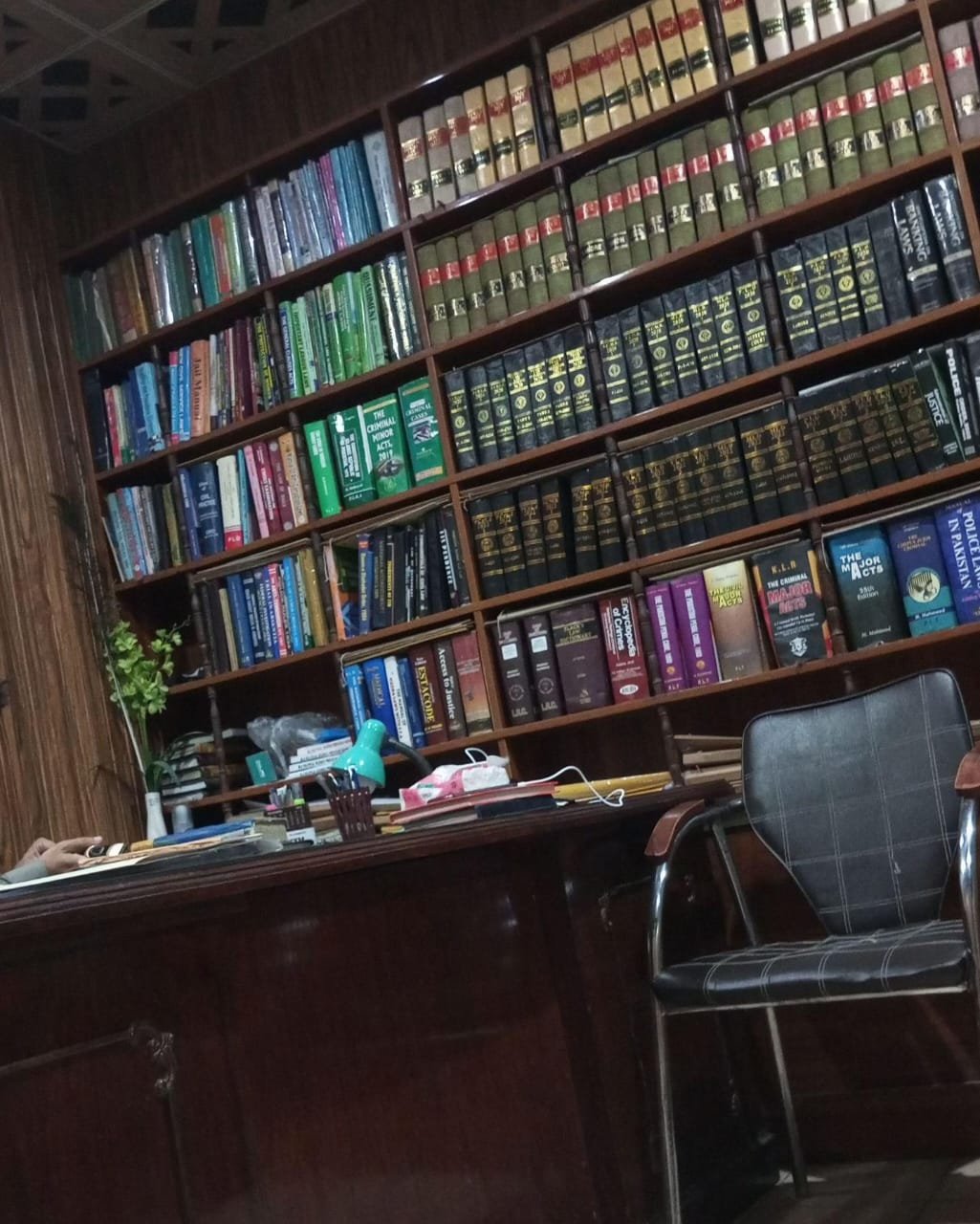 Zia Law Firm office interior at Peshawar High Court - professional legal environment